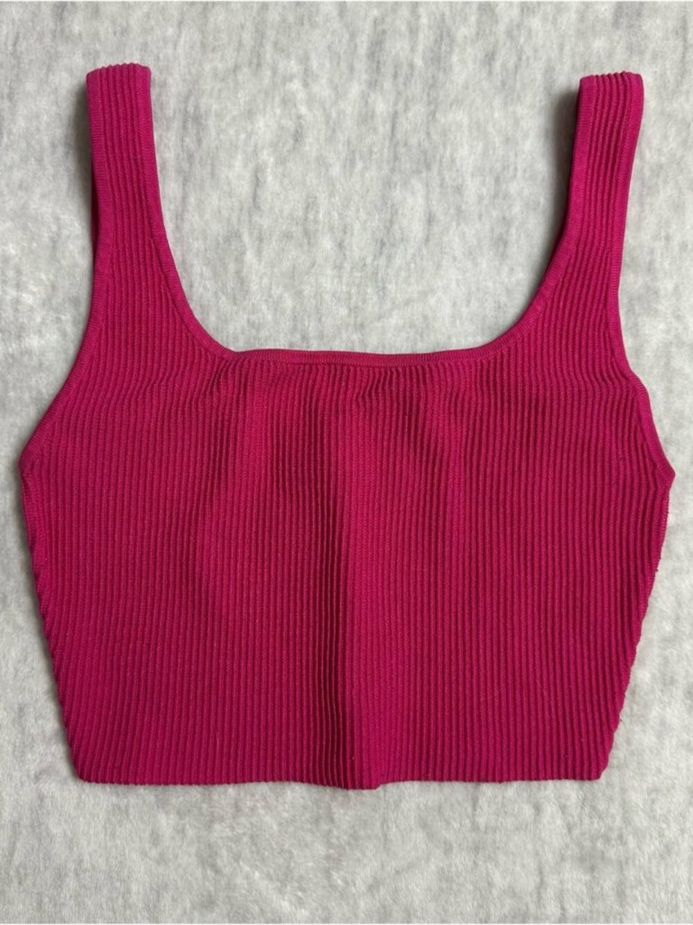 Aritzia Babaton Sculpt Knit Squareneck Cropped Tank Top
